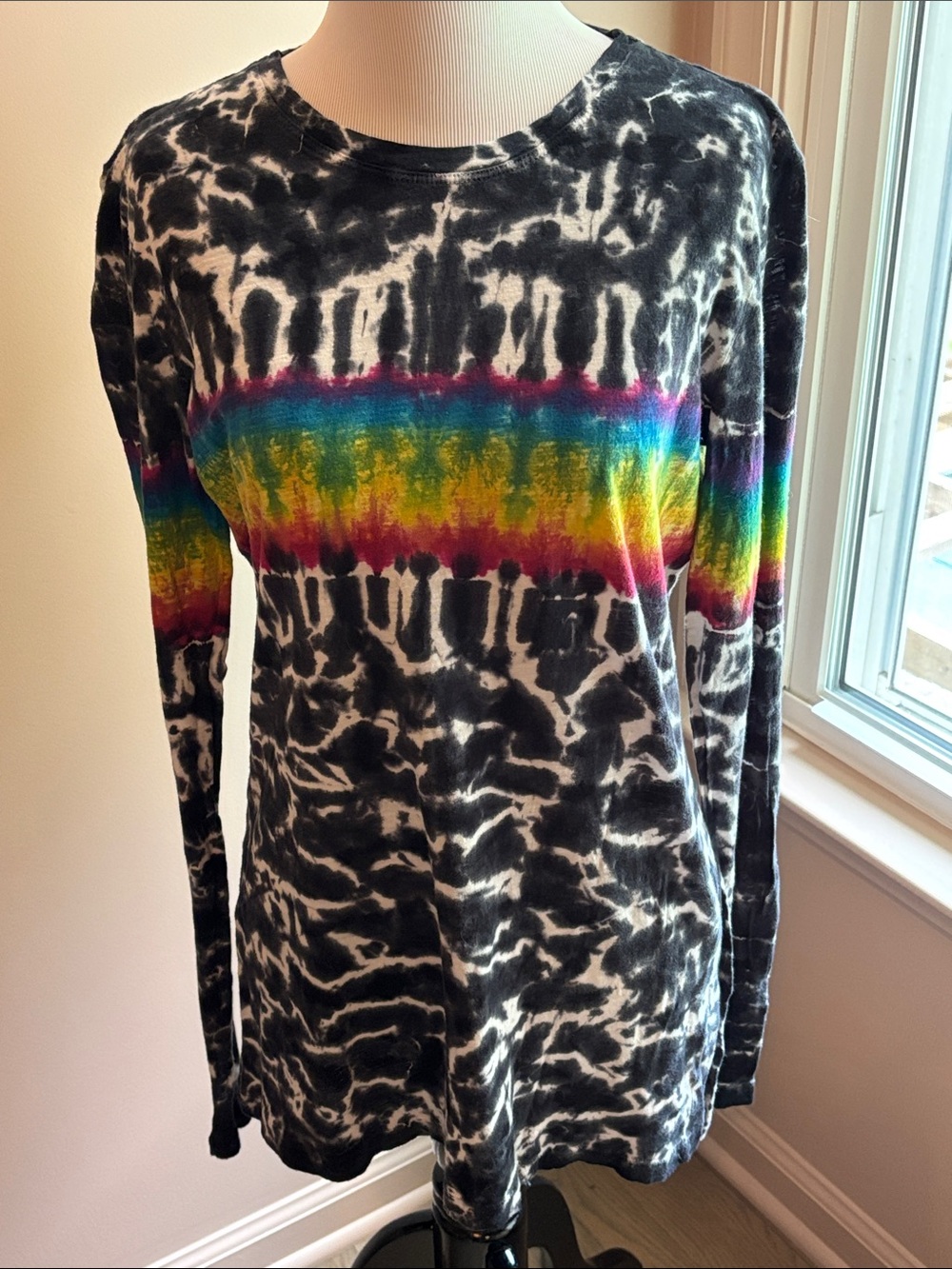 Proenza Schouler Stonewall Rainbow Tissue Tie Dye Jersey Size Medium MSRP $350